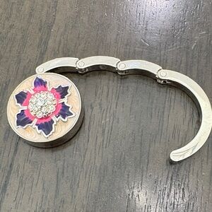 Elegant Silver and Purple Bag Hook